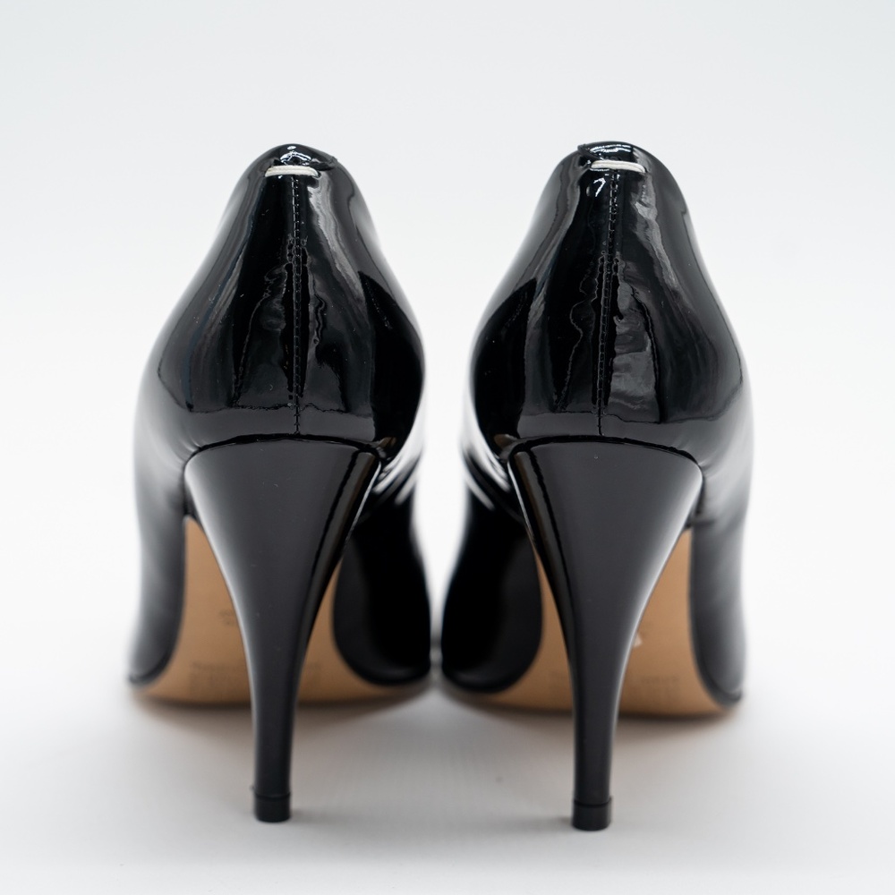 size 37 eu 7 US Maison Margiela Tabi Patent Leather Pumps Black Heels - Picture 5 of 12